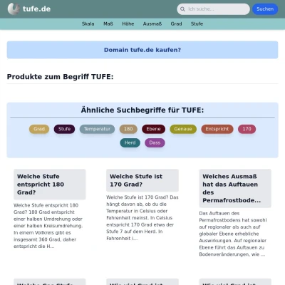 Screenshot tufe.de