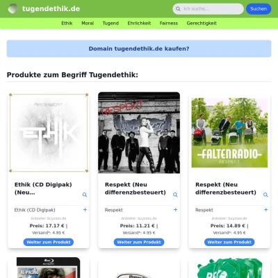 Screenshot tugendethik.de