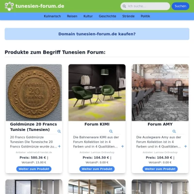 Screenshot tunesien-forum.de