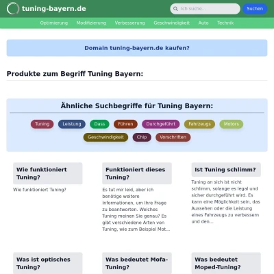 Screenshot tuning-bayern.de