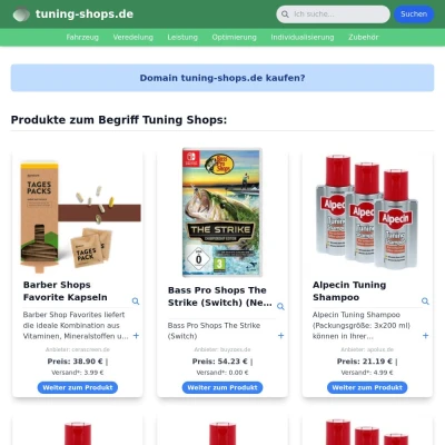 Screenshot tuning-shops.de