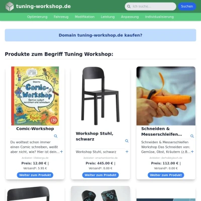 Screenshot tuning-workshop.de