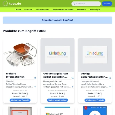 Screenshot tuos.de