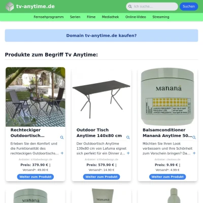Screenshot tv-anytime.de