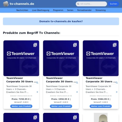 Screenshot tv-channels.de