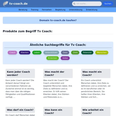 Screenshot tv-coach.de