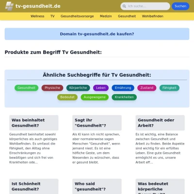 Screenshot tv-gesundheit.de