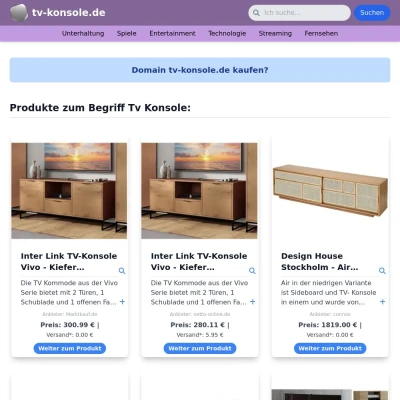 Screenshot tv-konsole.de