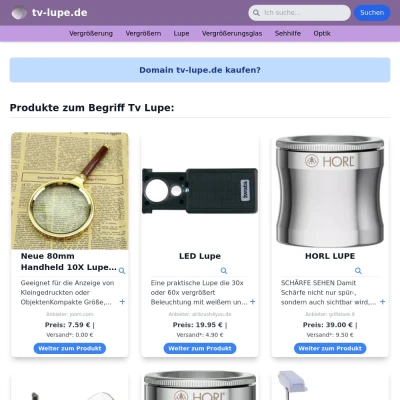 Screenshot tv-lupe.de