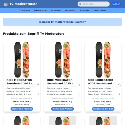 Screenshot tv-moderator.de