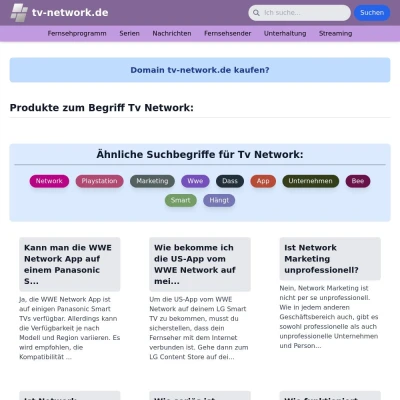 Screenshot tv-network.de