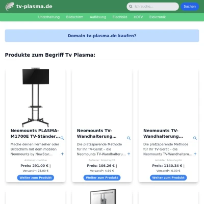 Screenshot tv-plasma.de