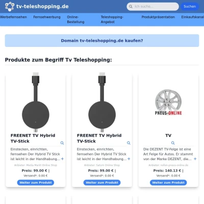 Screenshot tv-teleshopping.de