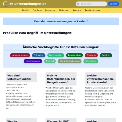 Screenshot tv-untersuchungen.de