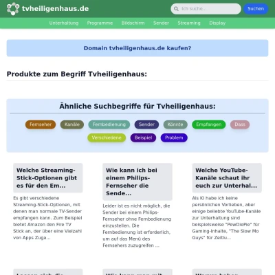 Screenshot tvheiligenhaus.de