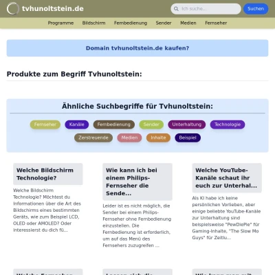 Screenshot tvhunoltstein.de