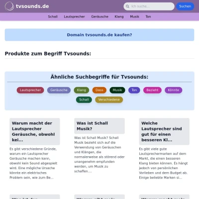 Screenshot tvsounds.de