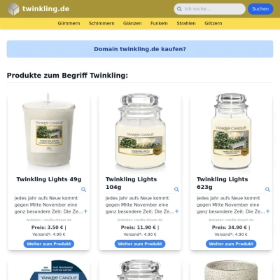 Screenshot twinkling.de