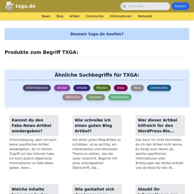 Screenshot txga.de