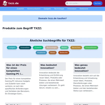 Screenshot txzz.de