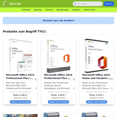 Screenshot tycc.de