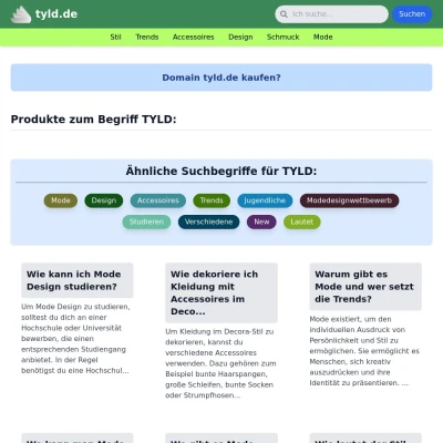 Screenshot tyld.de