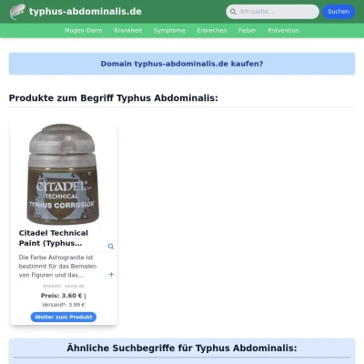 Screenshot typhus-abdominalis.de