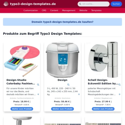 Screenshot typo3-design-templates.de