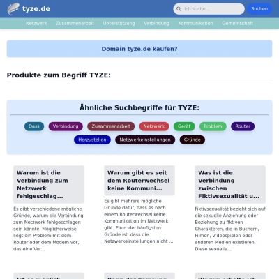 Screenshot tyze.de