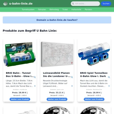 Screenshot u-bahn-linie.de