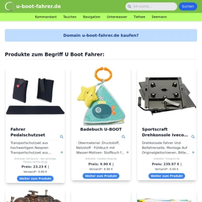 Screenshot u-boot-fahrer.de
