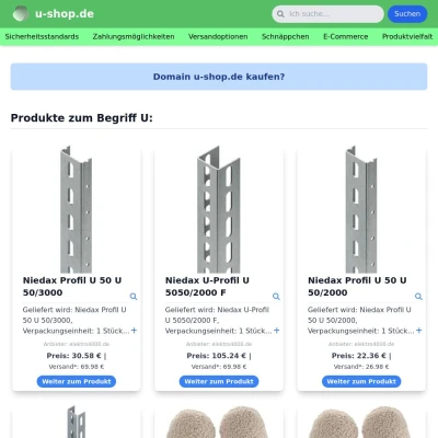 Screenshot u-shop.de