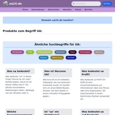 Screenshot ua24.de