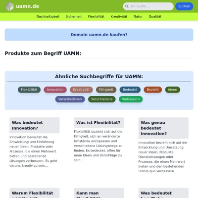 Screenshot uamn.de