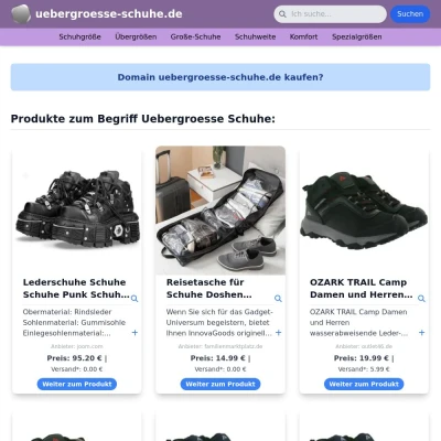 Screenshot uebergroesse-schuhe.de