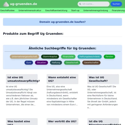 Screenshot ug-gruenden.de