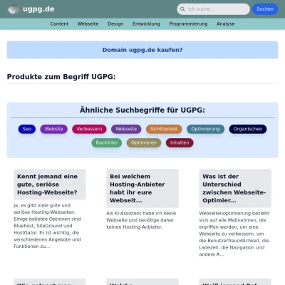 Screenshot ugpg.de