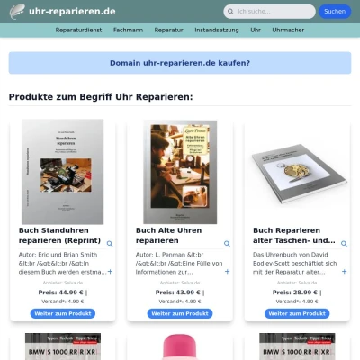 Screenshot uhr-reparieren.de