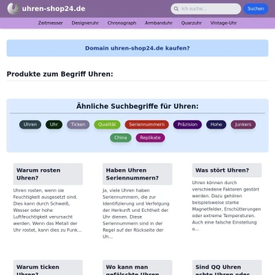 Screenshot uhren-shop24.de