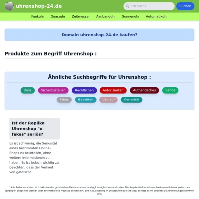 Screenshot uhrenshop-24.de