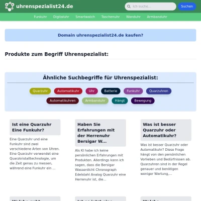 Screenshot uhrenspezialist24.de