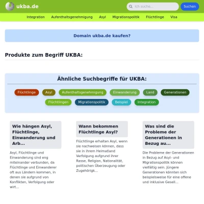 Screenshot ukba.de