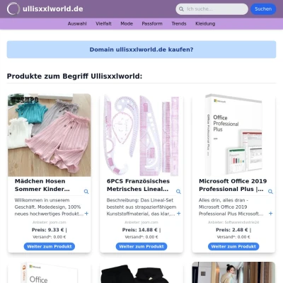 Screenshot ullisxxlworld.de
