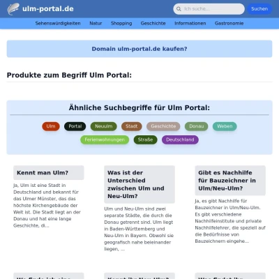 Screenshot ulm-portal.de