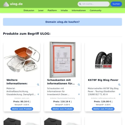 Screenshot ulog.de