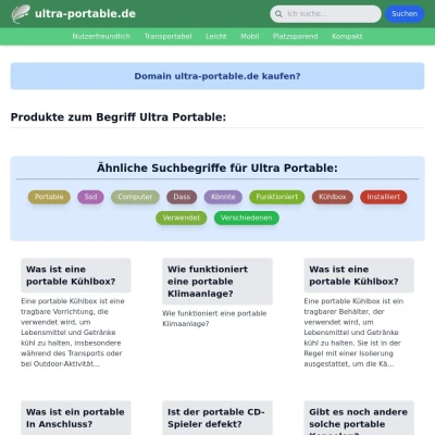 Screenshot ultra-portable.de