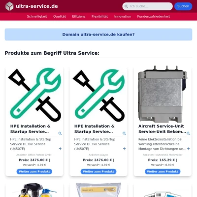 Screenshot ultra-service.de