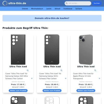 Screenshot ultra-thin.de