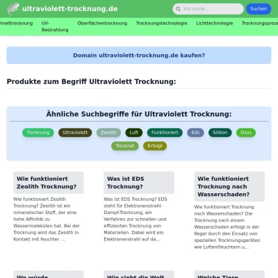 Screenshot ultraviolett-trocknung.de