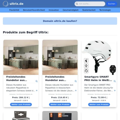 Screenshot ultrix.de